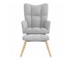 Люлеещ се стол с табуретка за крака Cloud Grey Fabric thumbnail 3