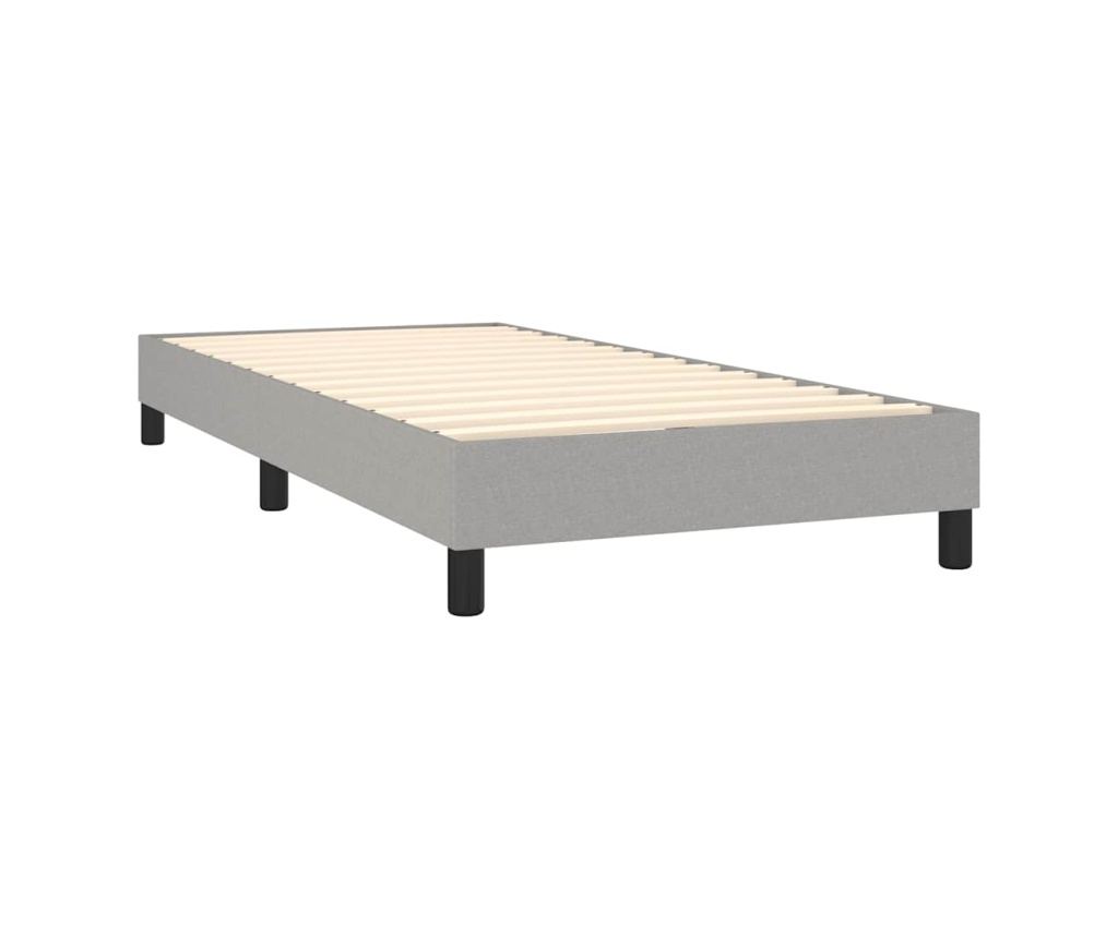 Okvir za krevet s madracem i LED rasvjetom, svijetlo siva, 80x200 cm, tekstil - 5