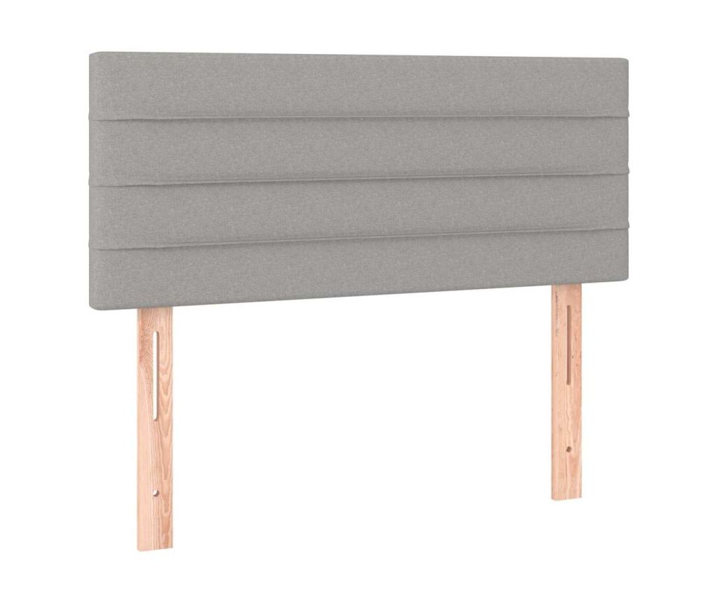 Okvir za krevet s madracem i LED rasvjetom, svijetlo siva, 80x200 cm, tekstil - 7