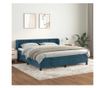 Boxspring krevet, tamnoplavi, 160x200 cm, baršun thumbnail 1