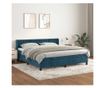 Boxspring krevet, tamnoplavi, 160x200 cm, baršun thumbnail 1