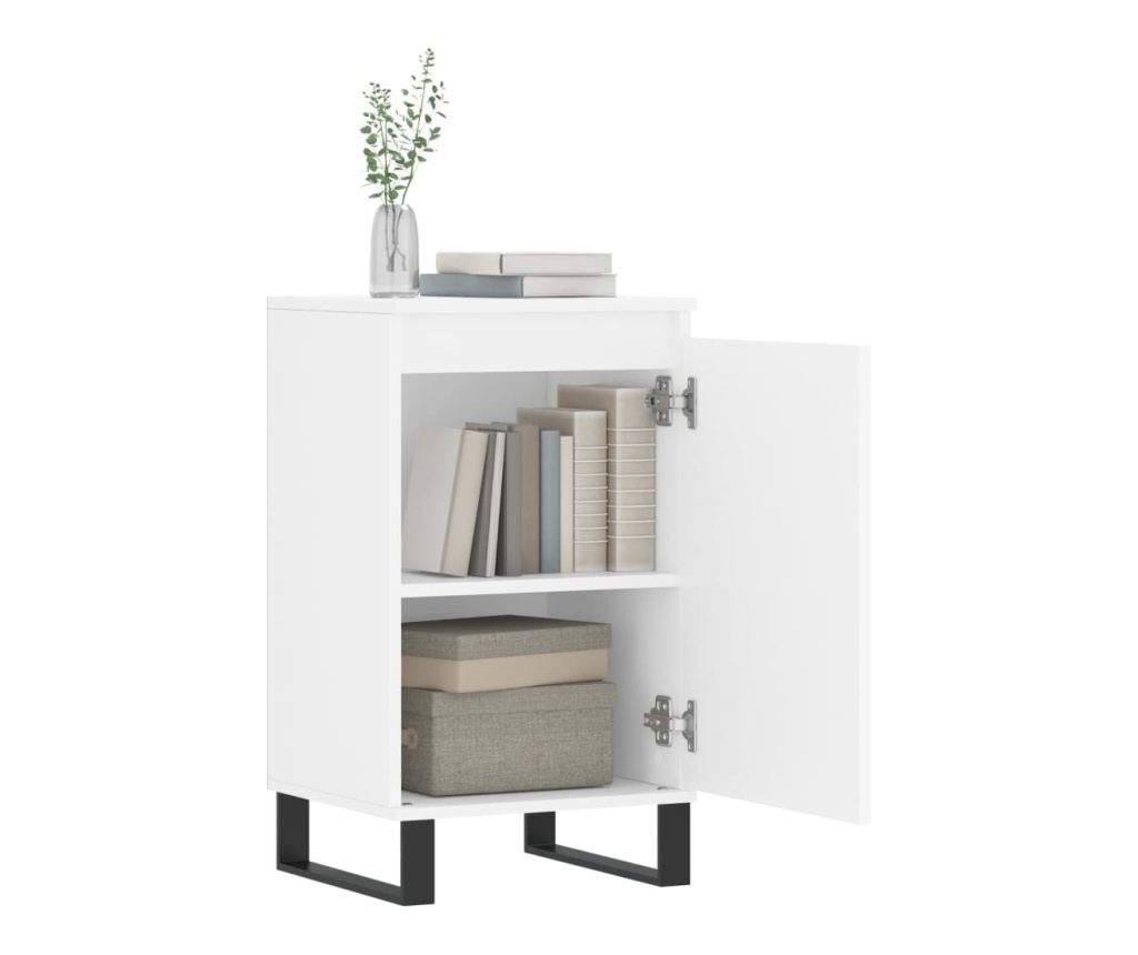 Komoda, 2 kom, bijela, 40x35x70 cm, konstruirano drvo - 4