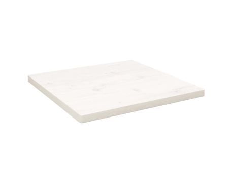 Ploča za stol bijela 60x60x2,5 cm masivna borovina četvrtasta