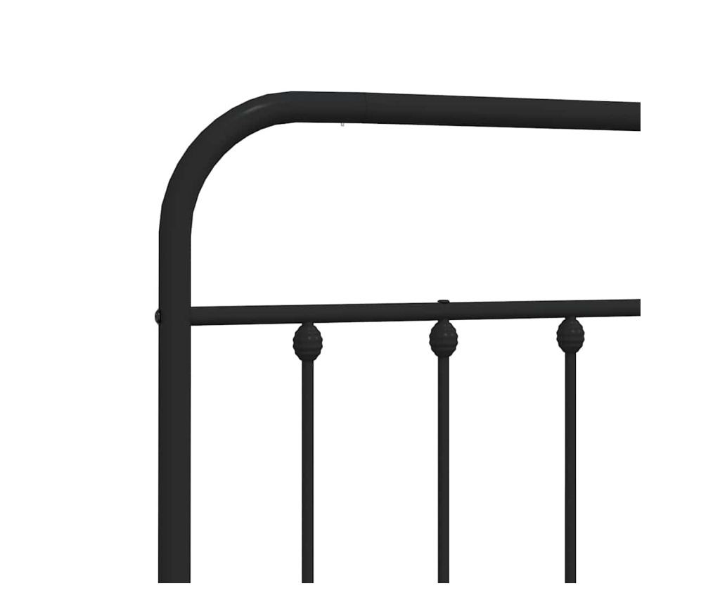 Okvir za krevet od metala, crni, 150 cm - 6