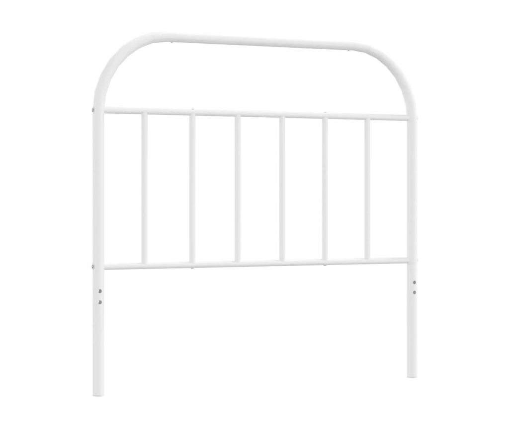 Metalni uzglavlje kreveta, bijelo, 100 cm - 2
