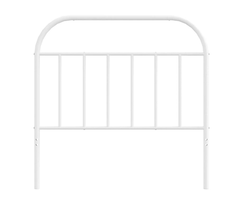 Metalni uzglavlje kreveta, bijelo, 100 cm - 4