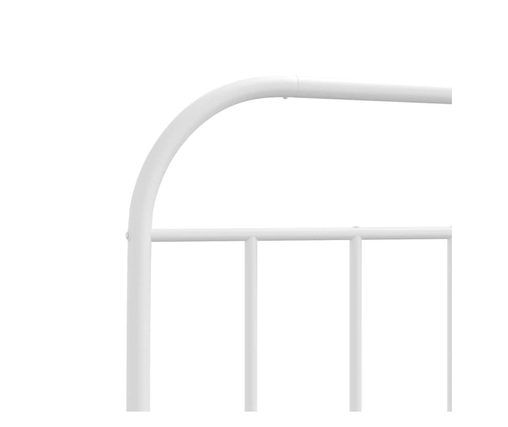 Metalni uzglavlje za krevet, bijelo, 193 cm - 6