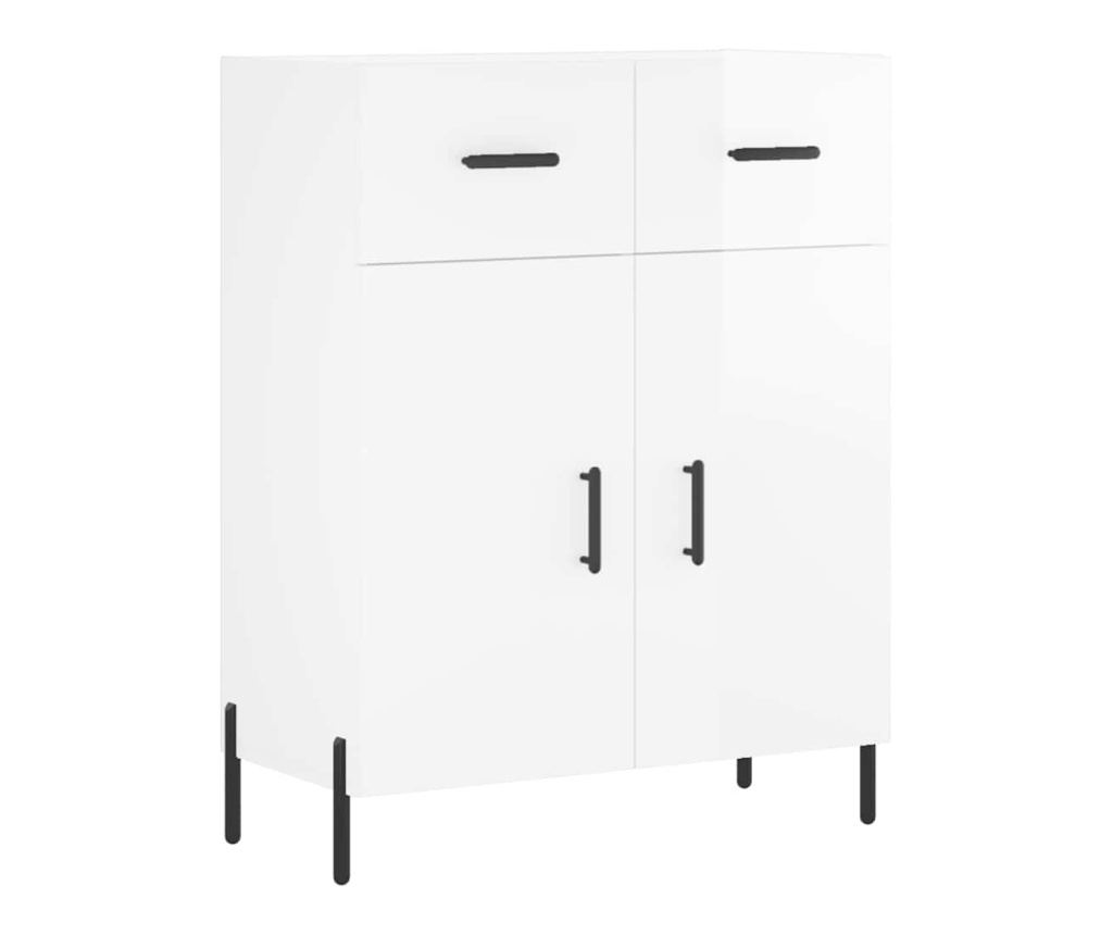 Ormarić za posluživanje, sjajno bijeli, 69,5x34x90 cm, kompozitno drvo - 2