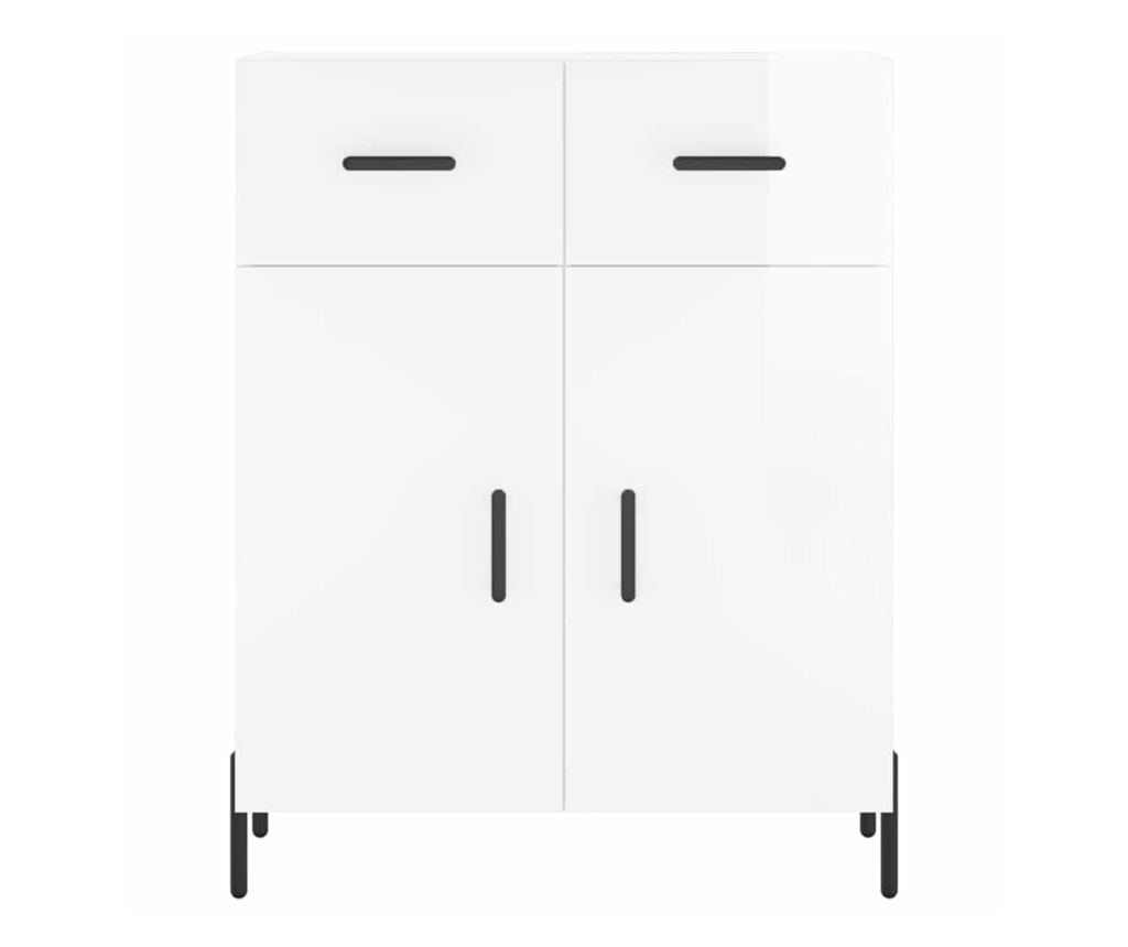 Ormarić za posluživanje, sjajno bijeli, 69,5x34x90 cm, kompozitno drvo - 6