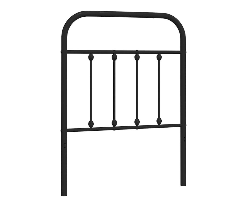 Metalni uzglavlje, crno, 75 cm - 2