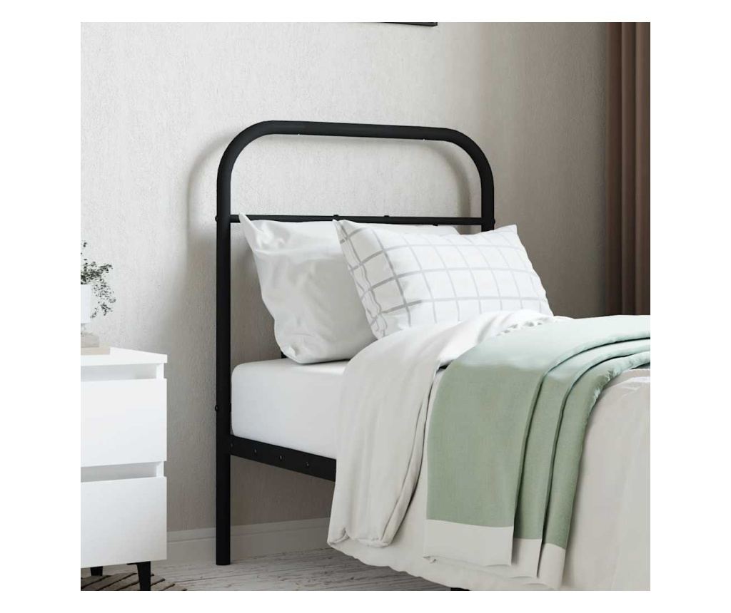 Metalni uzglavlje, crno, 75 cm - 3