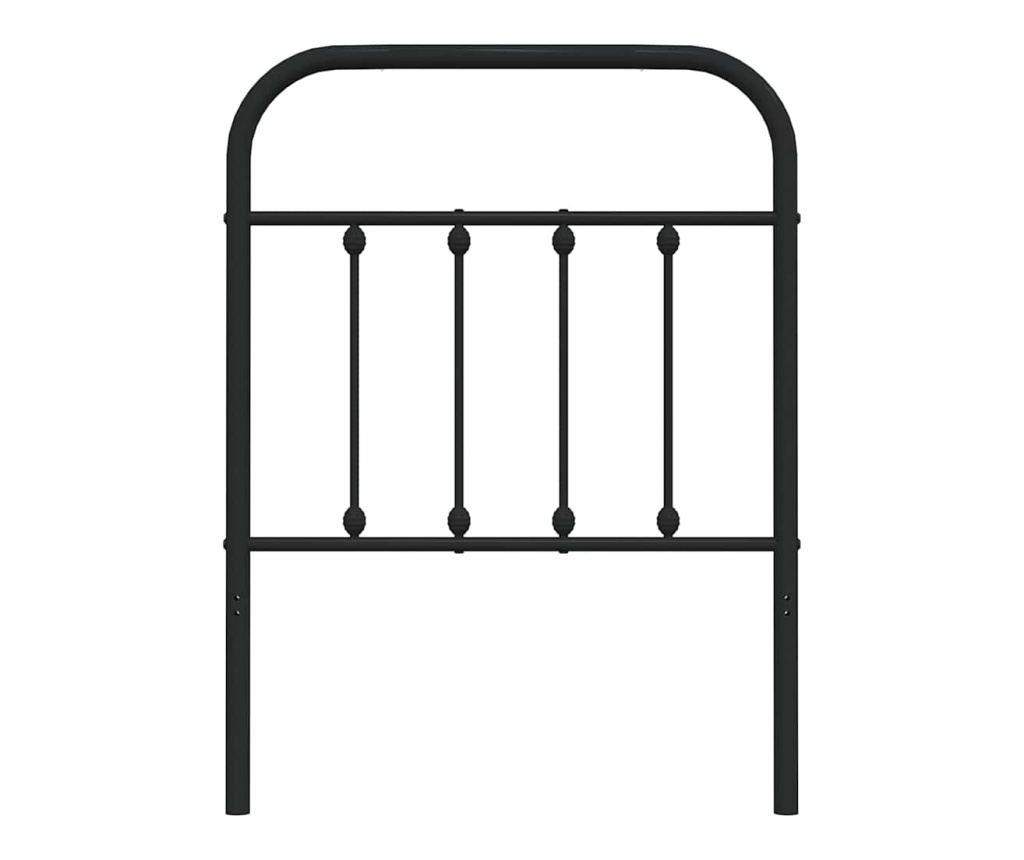 Metalni uzglavlje, crno, 75 cm - 4