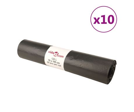 Vreće za smeće 250 kom crne 120 L