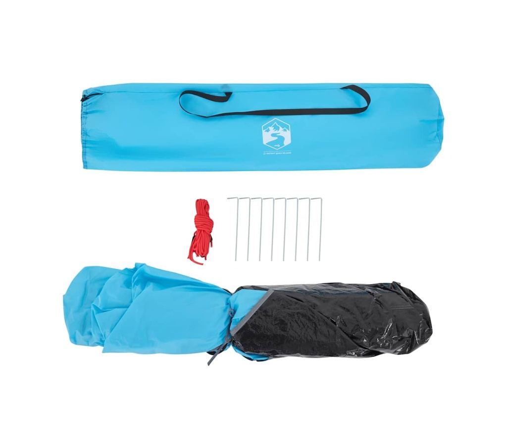 Kempingový stan kupole pro 5 osob modrý rychloupínací - 10