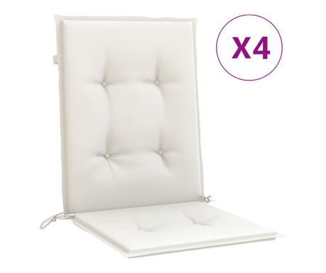 Jastuci za stolice 6 kom prošarano krem100x50x4 cm tkanina