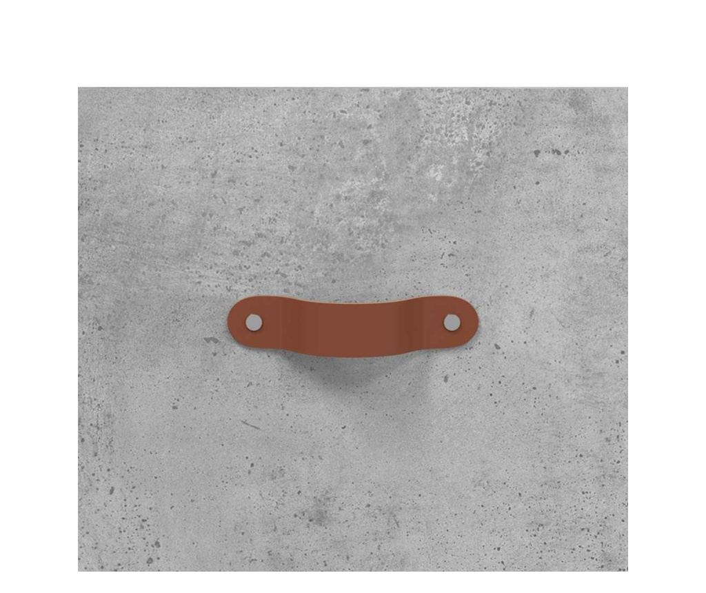 Visoki ormarić, betonsko siva, 34,5x34x180 cm, konstruirano drvo - 9