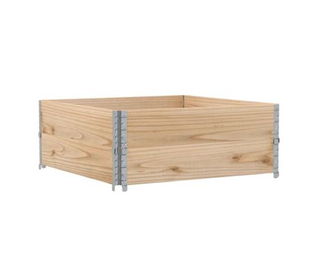 Okviri za palete 2 kom 100x100 cm od masivne borovine