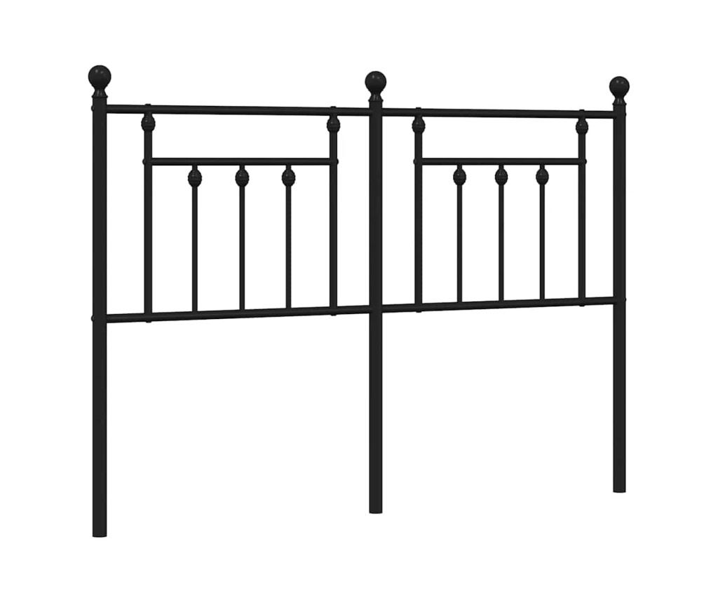 Metalni okvir kreveta, crni, 135 cm - 2