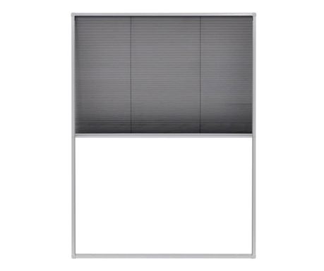 Plisirani Zaslon Protiv Insekata za Prozore Aluminijski 60x80 cm