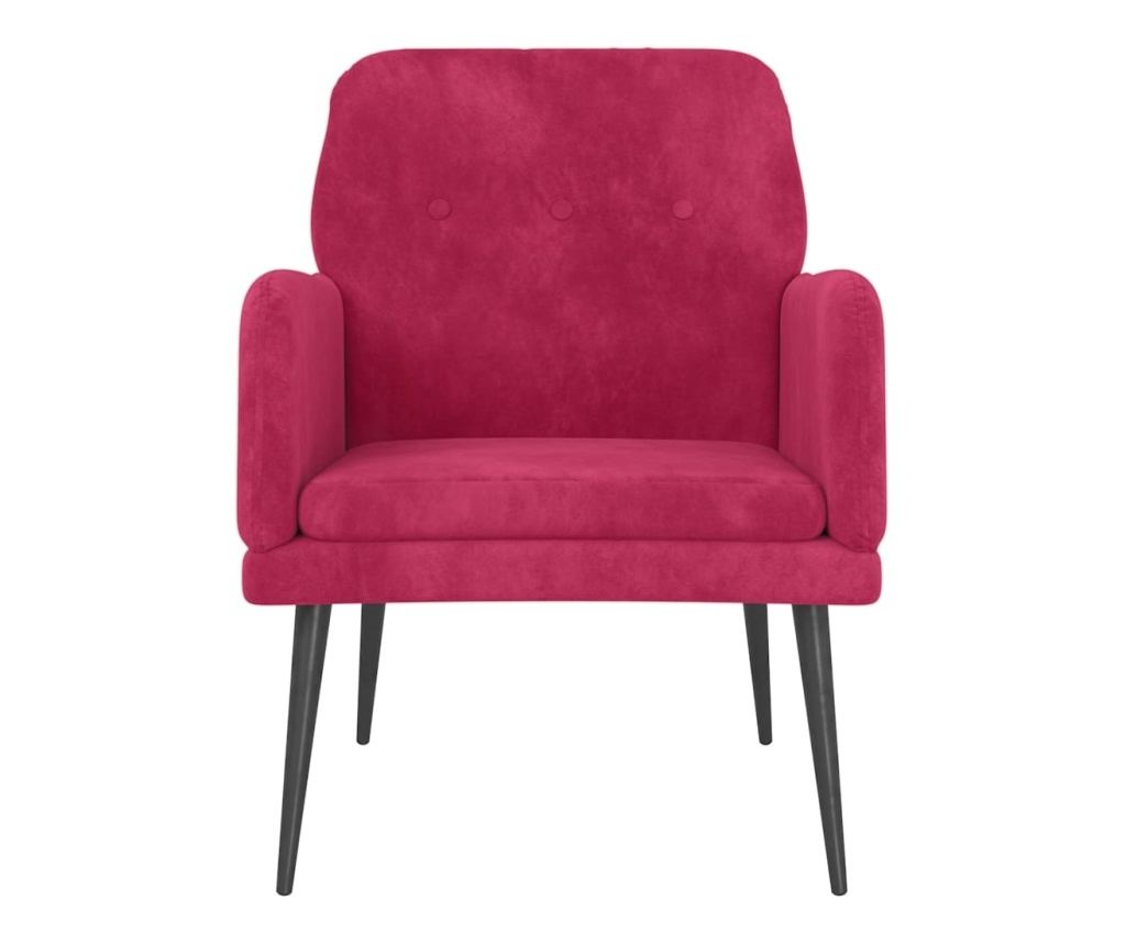 Кресло, червено вино, 62x79x79 см, кадифе - 3