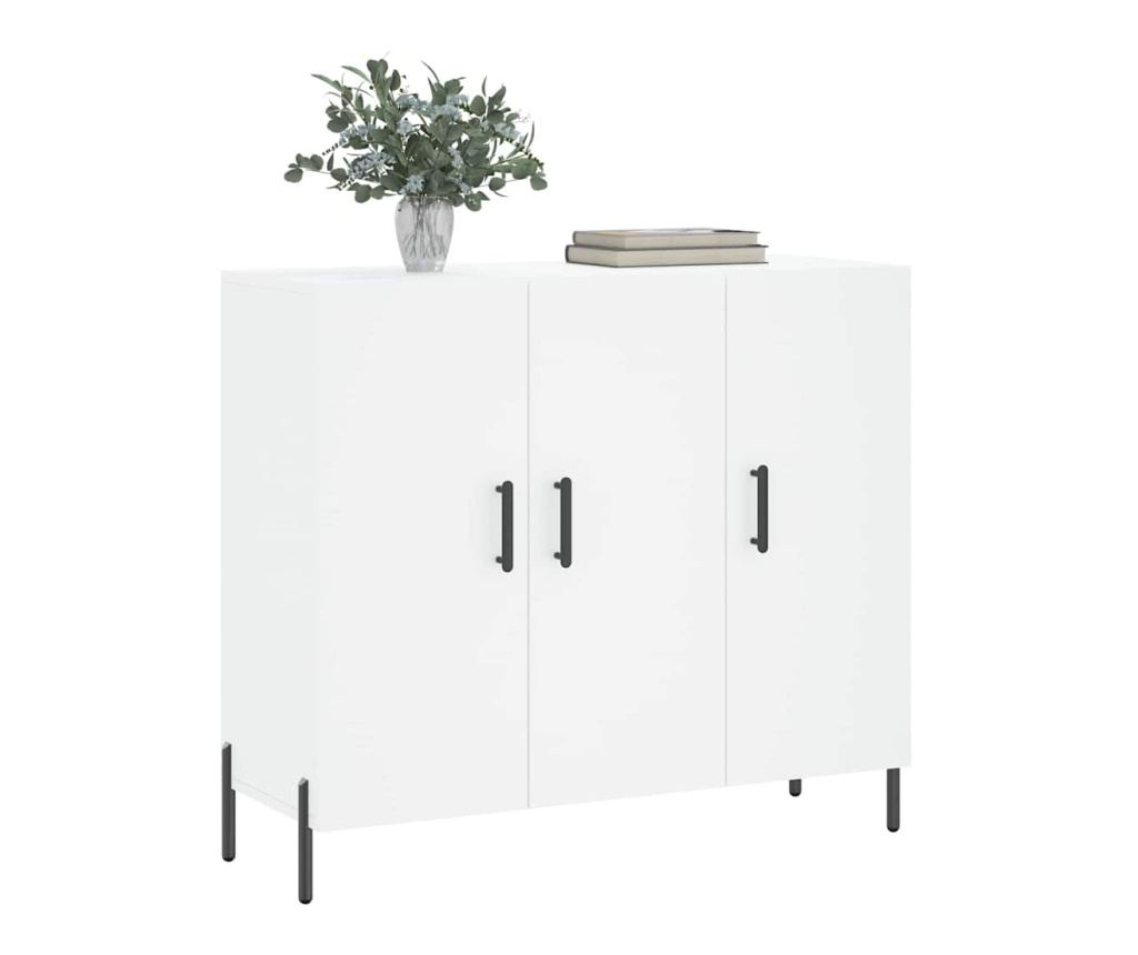 Ormarić za posluživanje, bijeli, 90x34x80 cm, kompozitno drvo - 3