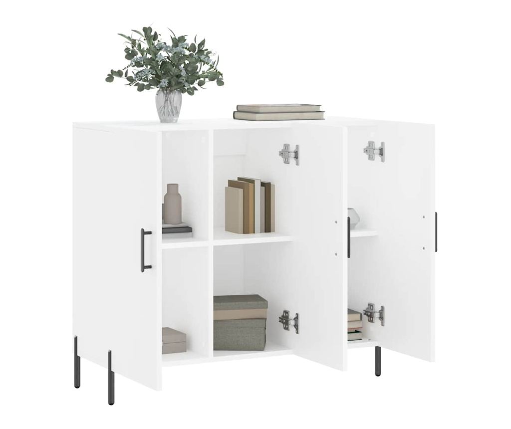 Ormarić za posluživanje, bijeli, 90x34x80 cm, kompozitno drvo - 4