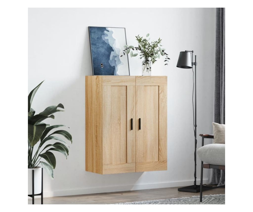 Zidna TV komoda, sonoma hrast, 69,5x34x90 cm, konstruirano drvo - 3