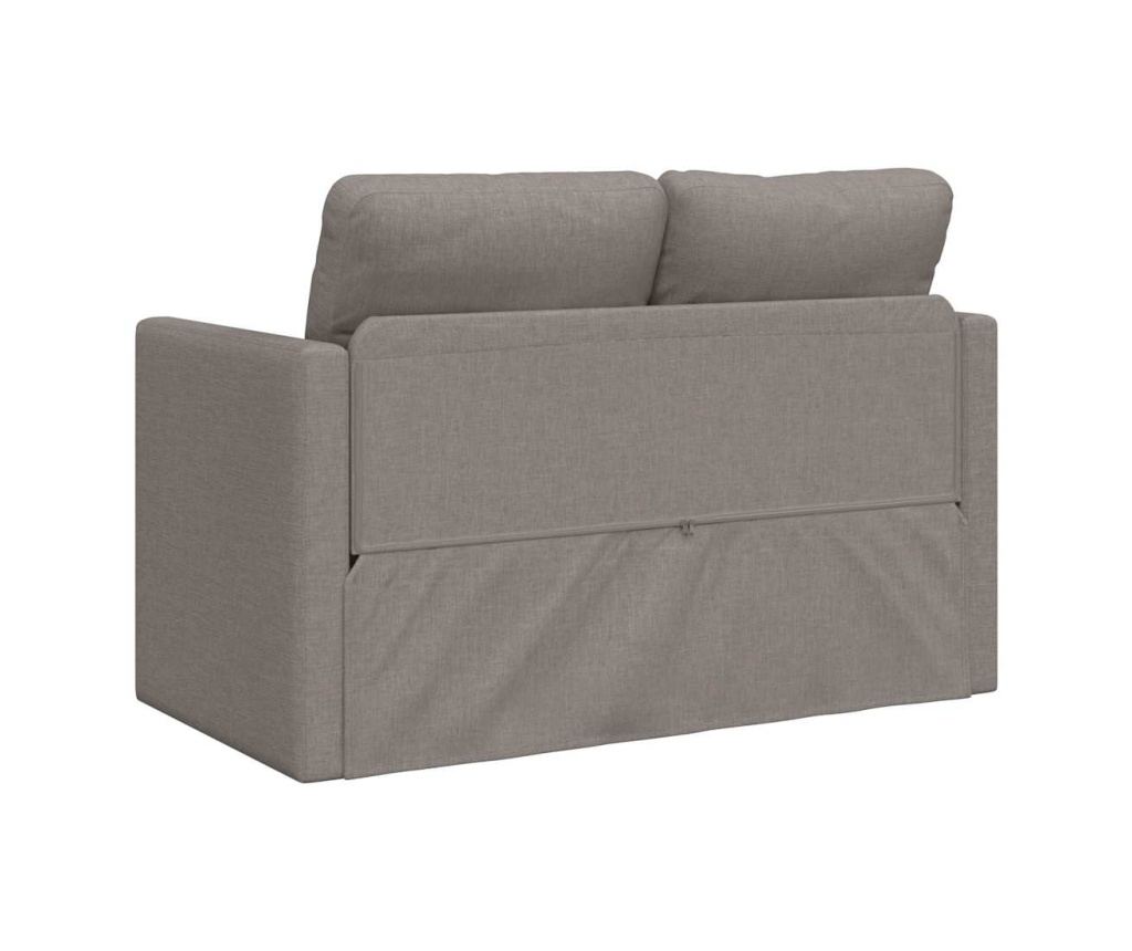 Podlahová rozkládací pohovka 2 v 1 taupe 112x174x55 cm textil - 7