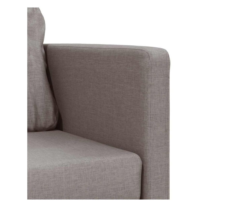 Podlahová rozkládací pohovka 2 v 1 taupe 112x174x55 cm textil - 9