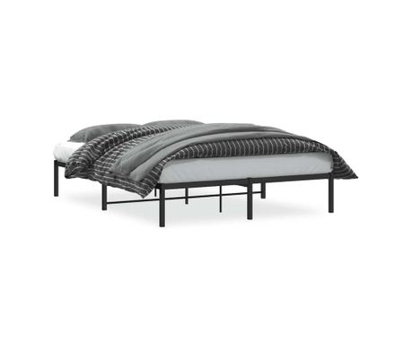 Metalni okvir za krevet crni 160x200 cm