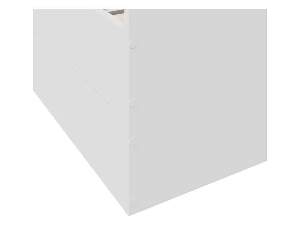 Rám postele se zásuvkami bílý 160 x 200 cm kompozitní dřevo - 9