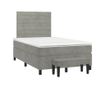 Box spring postel s matrací světle šedá 120x190 cm samet thumbnail 1
