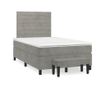Box spring postel s matrací světle šedá 120x190 cm samet thumbnail 2