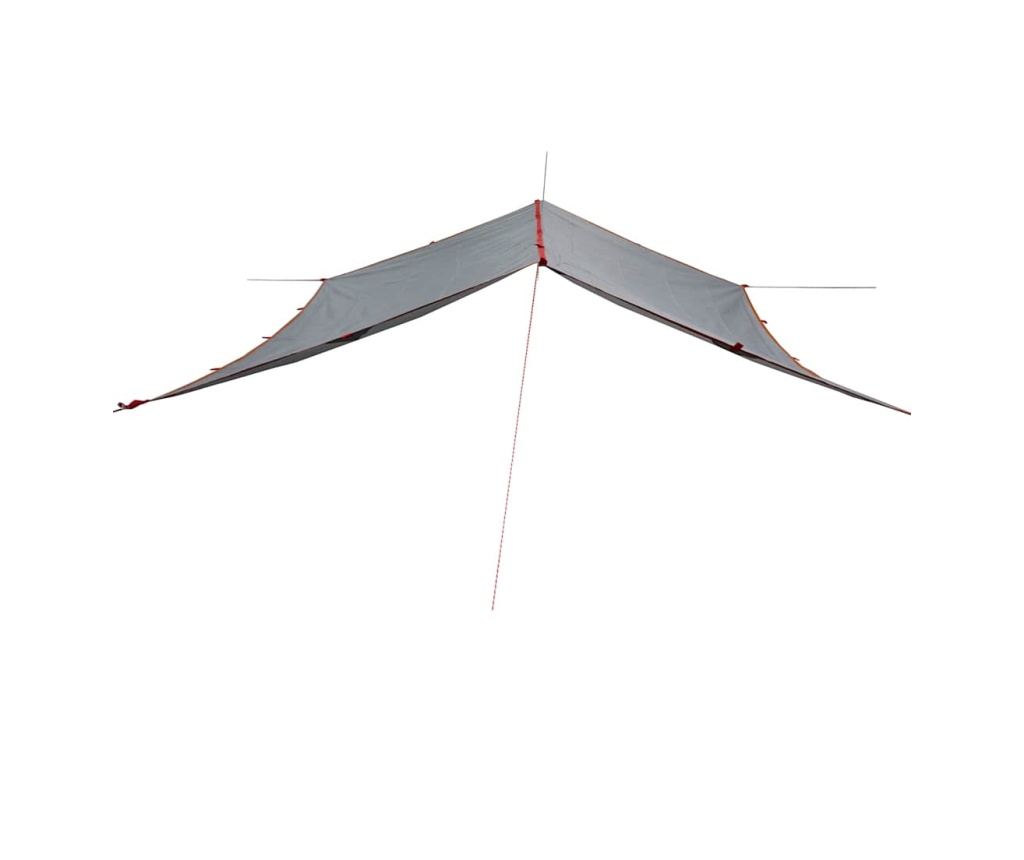 Kempingová plachta šedá a oranžová 360 x 294 cm nepromokavá - 5