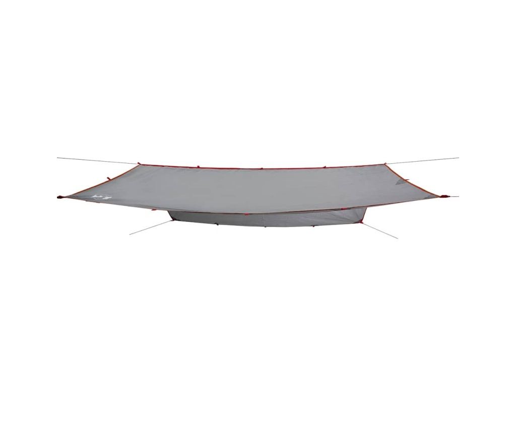 Kempingová plachta šedá a oranžová 360 x 294 cm nepromokavá - 4