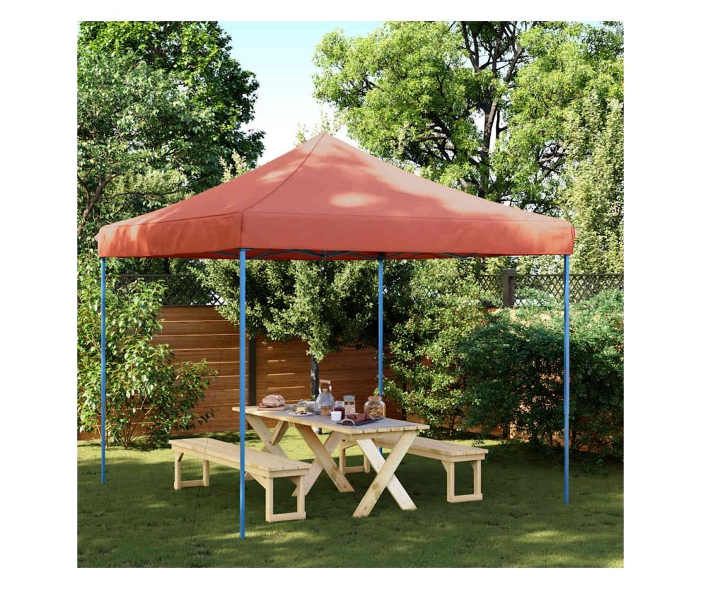 Skládací party stan pop-up terakota 292 x 292 x 315 cm - 2