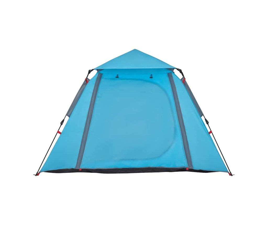 Kempingový stan kupole pro 4 osoby modrý rychloupínací - 7