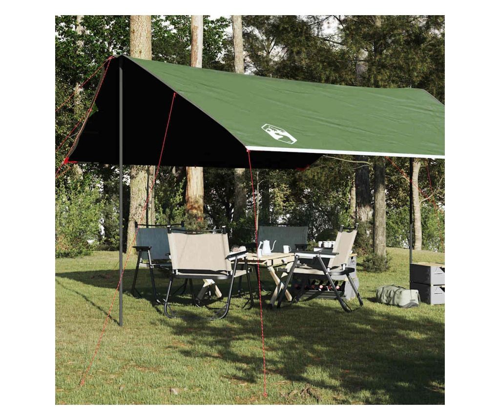 Kempingová plachta zelená 460 x 305 x 210 cm nepromokavá - 2
