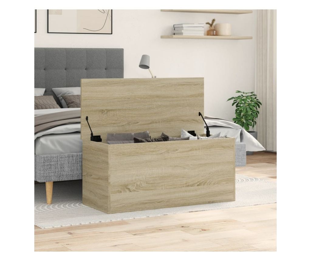 Úložný regál dub sonoma 100 x 42 x 46 cm kompozitní dřevo - 3
