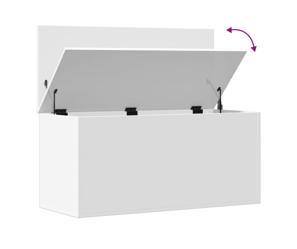 Úložný box bílý 100 x 42 x 46 cm kompozitní dřevo - 8