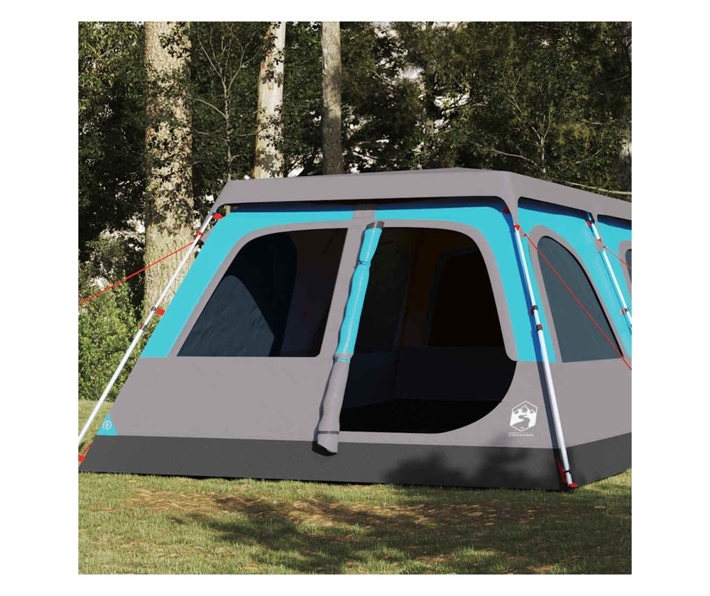 Rodinný stan kupole pro 8 osob modrý rychloupínací - 2