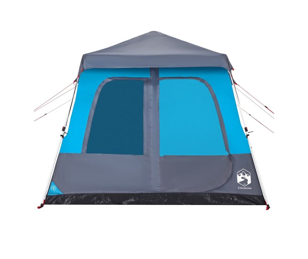 Rodinný stan kupole pro 8 osob modrý rychloupínací - 5