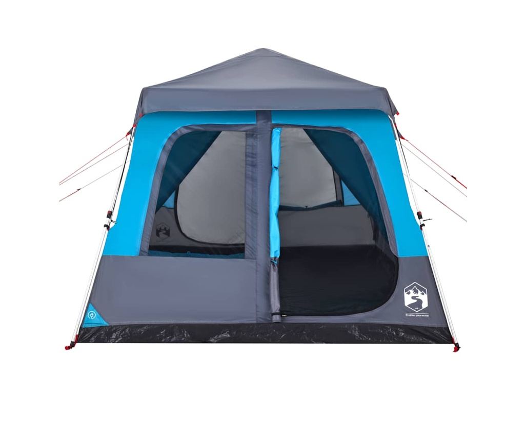 Rodinný stan kupole pro 8 osob modrý rychloupínací - 6
