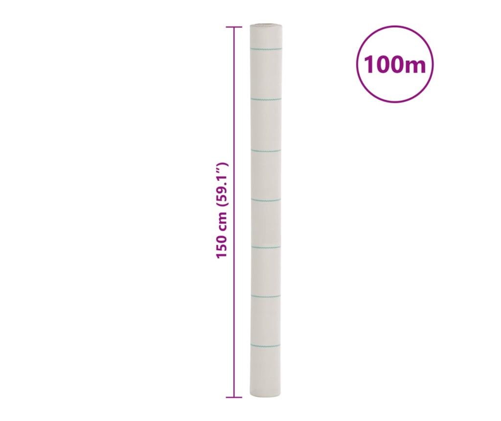 Mulčovací textilie bílá 1,5 x 100 m PP - 8
