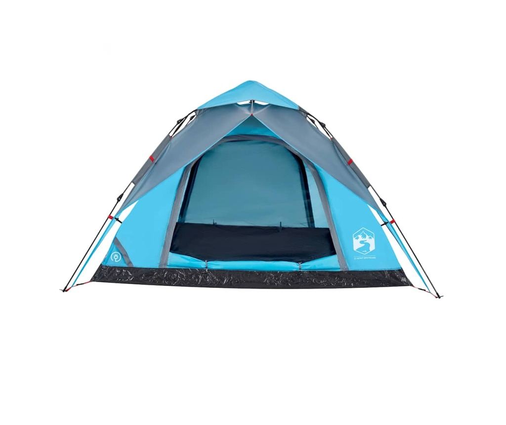 Kempingový stan kupole pro 5 osob modrý rychloupínací - 5