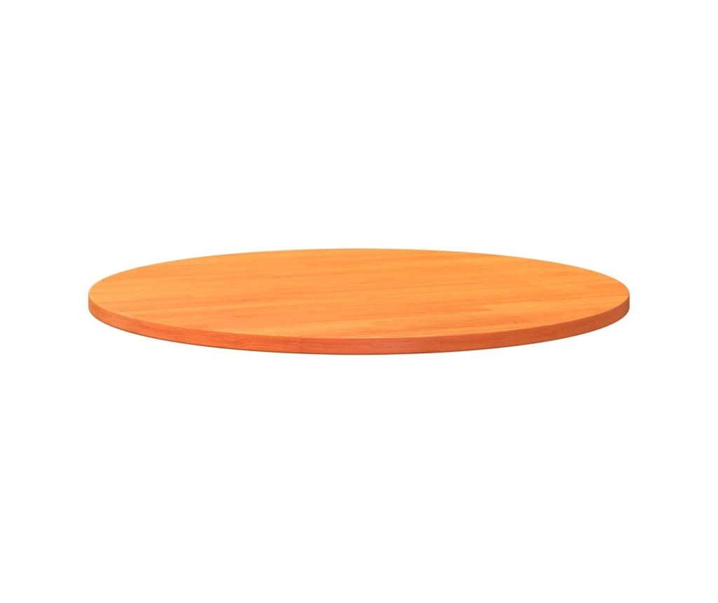 Stolní deska kulatá voskově hnědá Ø80 x 2,5 cm masivní borovice - 4
