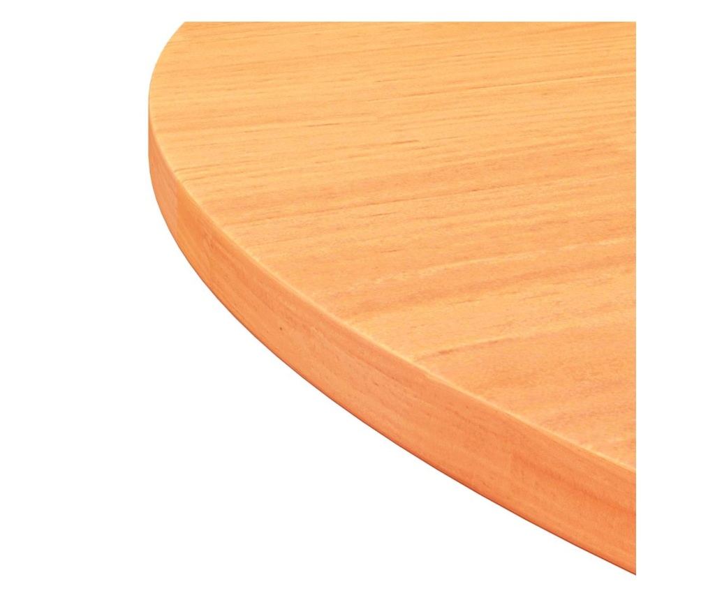 Stolní deska kulatá voskově hnědá Ø80 x 2,5 cm masivní borovice - 6