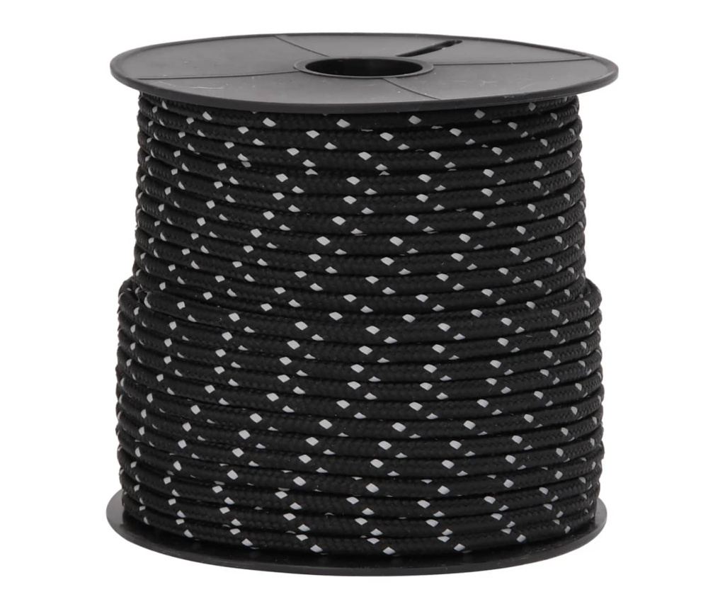 Stanové lanko s reflexními proužky a napínáky 50 m 4 mm - 4