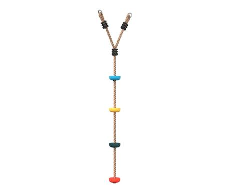 vidaXL Leagăn cu funie și disc pentru copii, cu 4 trepte, multicolor