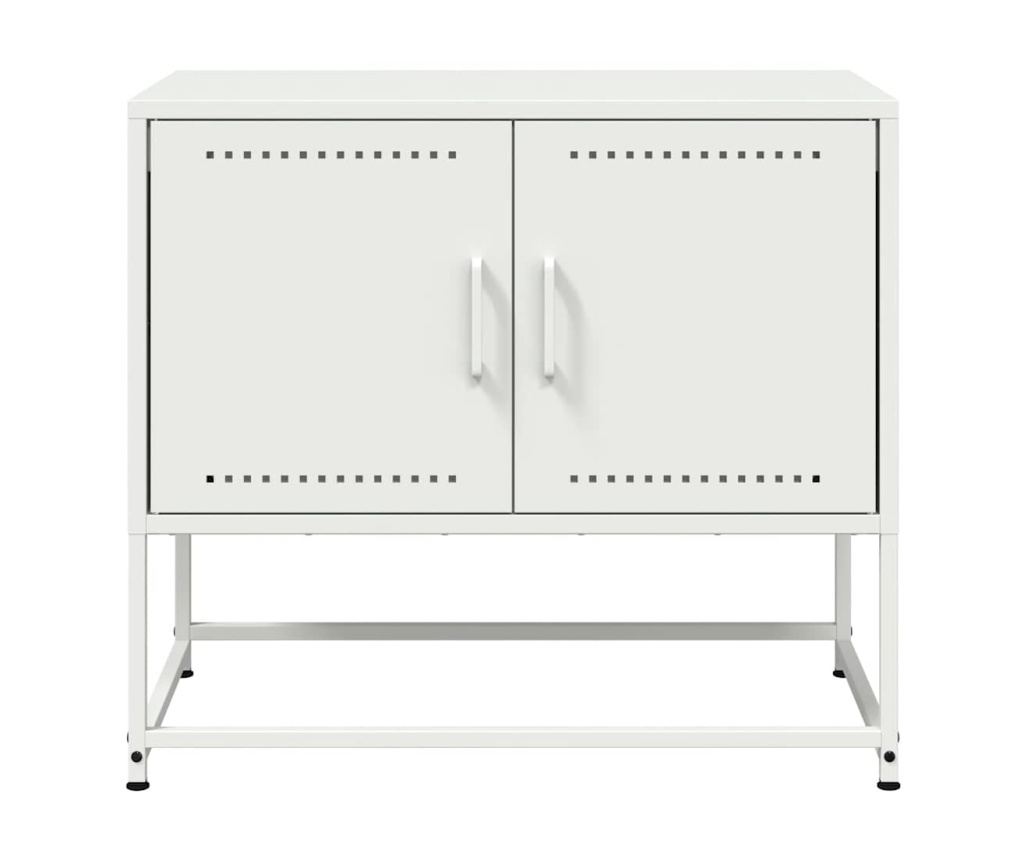 TV skříňka bílá 68,5 x 39 x 60,5 cm ocel - 6